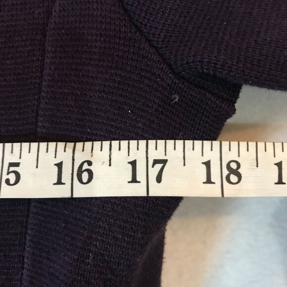 Talbots Cardigan Jacket Plum Purple Thick Jersey Womens M - Picture 7 of 9